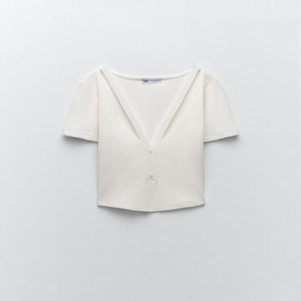 TIED RIB TOP OYSTER WHITE - REF. 1131/821